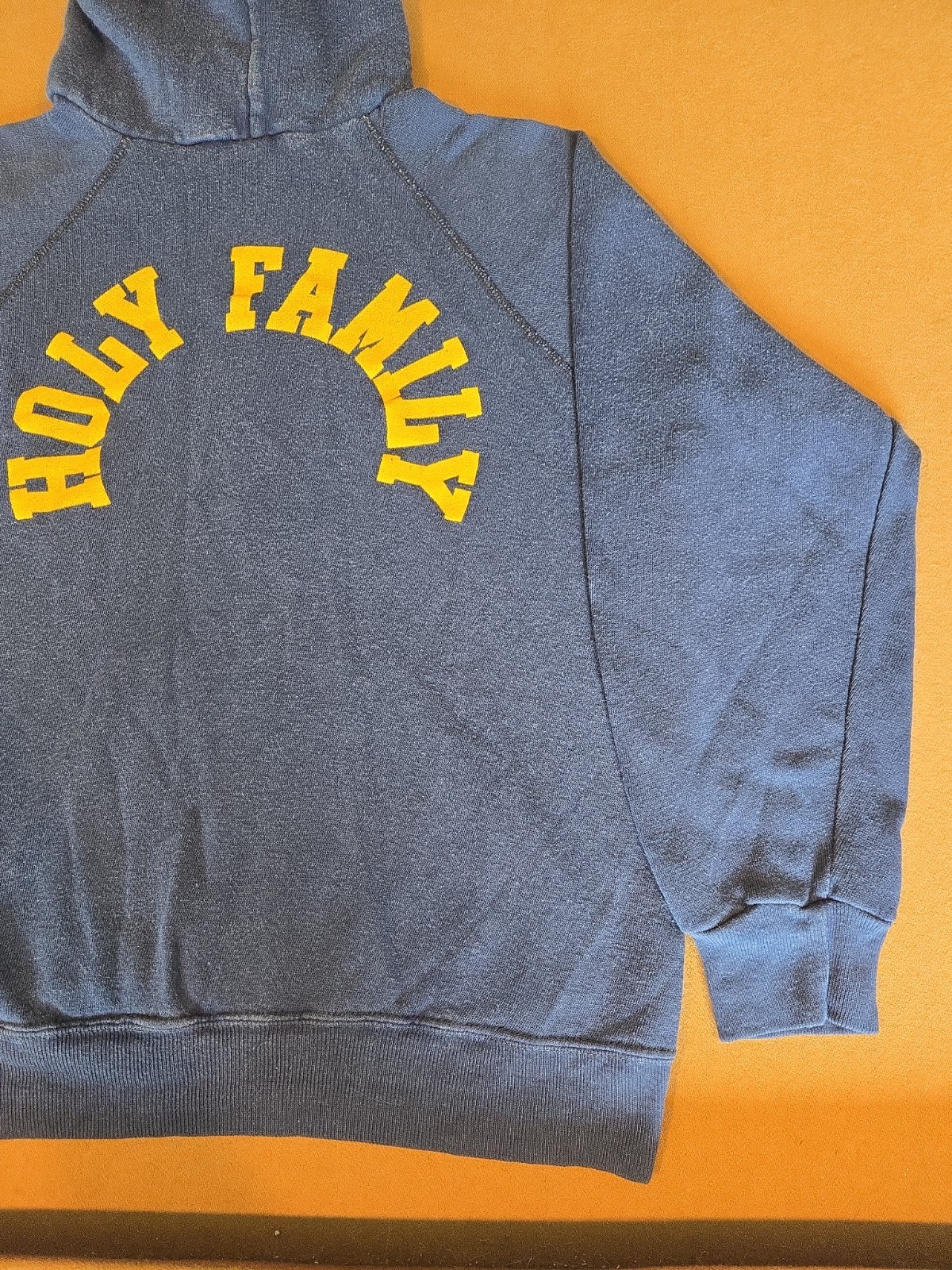 True Vintage 70’s 80’s Holy Family Navy Hoodie Size Small