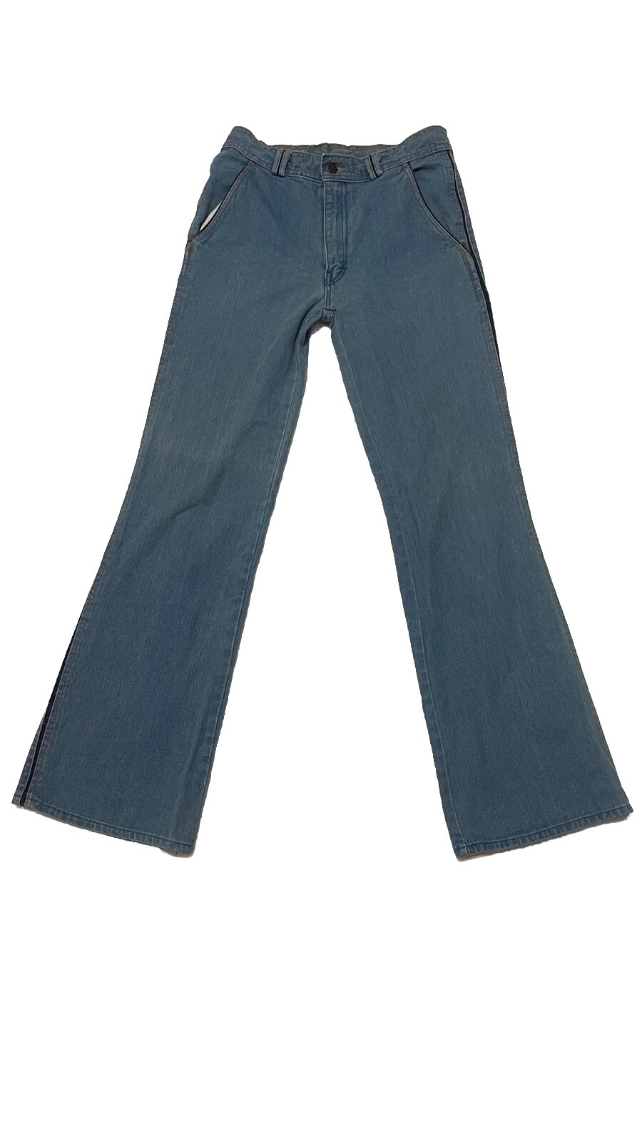 Vintage L’Avion Denim Womens Disco Jeans Wide Flared Retro 32×33 Medium Wash