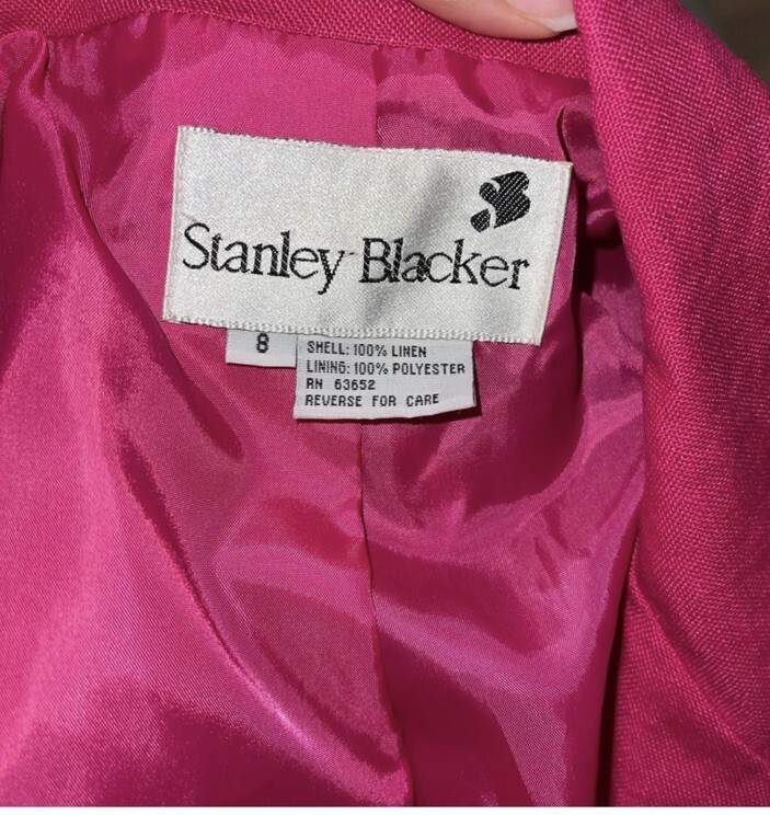 Vintage Stanley blacker linen blazer Gold Embroidery