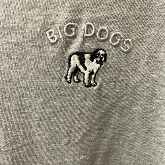 Vintage Big Dogs Embroidered Dog Gray T-Shirt XL – Fun & Cute Since 1983