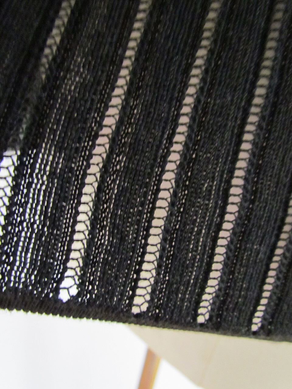 Chloé Black Crochet Top Knit Camisole Pom Pom L Italy Y2K Deadstock