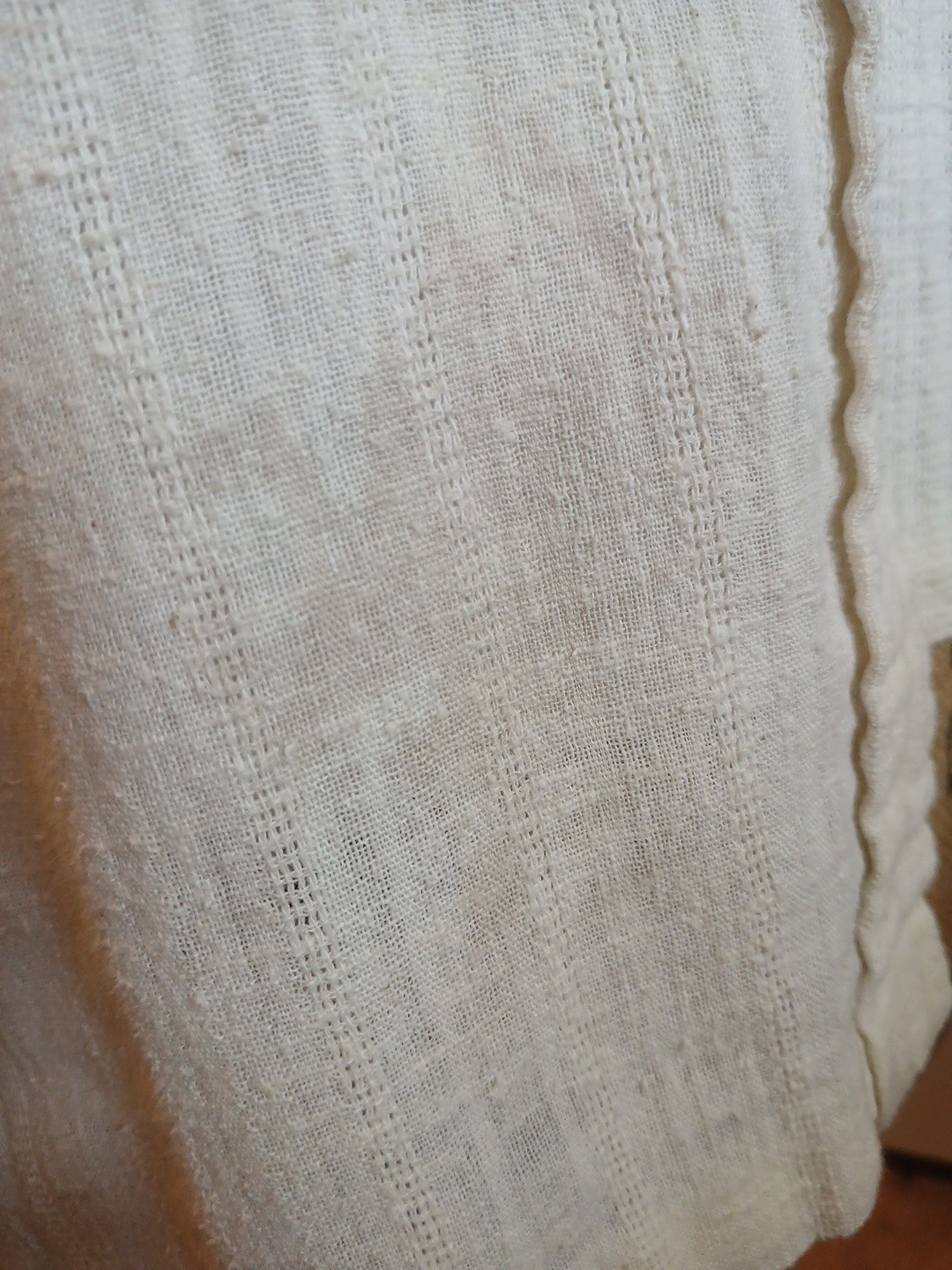 VTG 70s Lady Manhattan 2 Pc Set Cream Textured Cotton Poly Blouse Tank