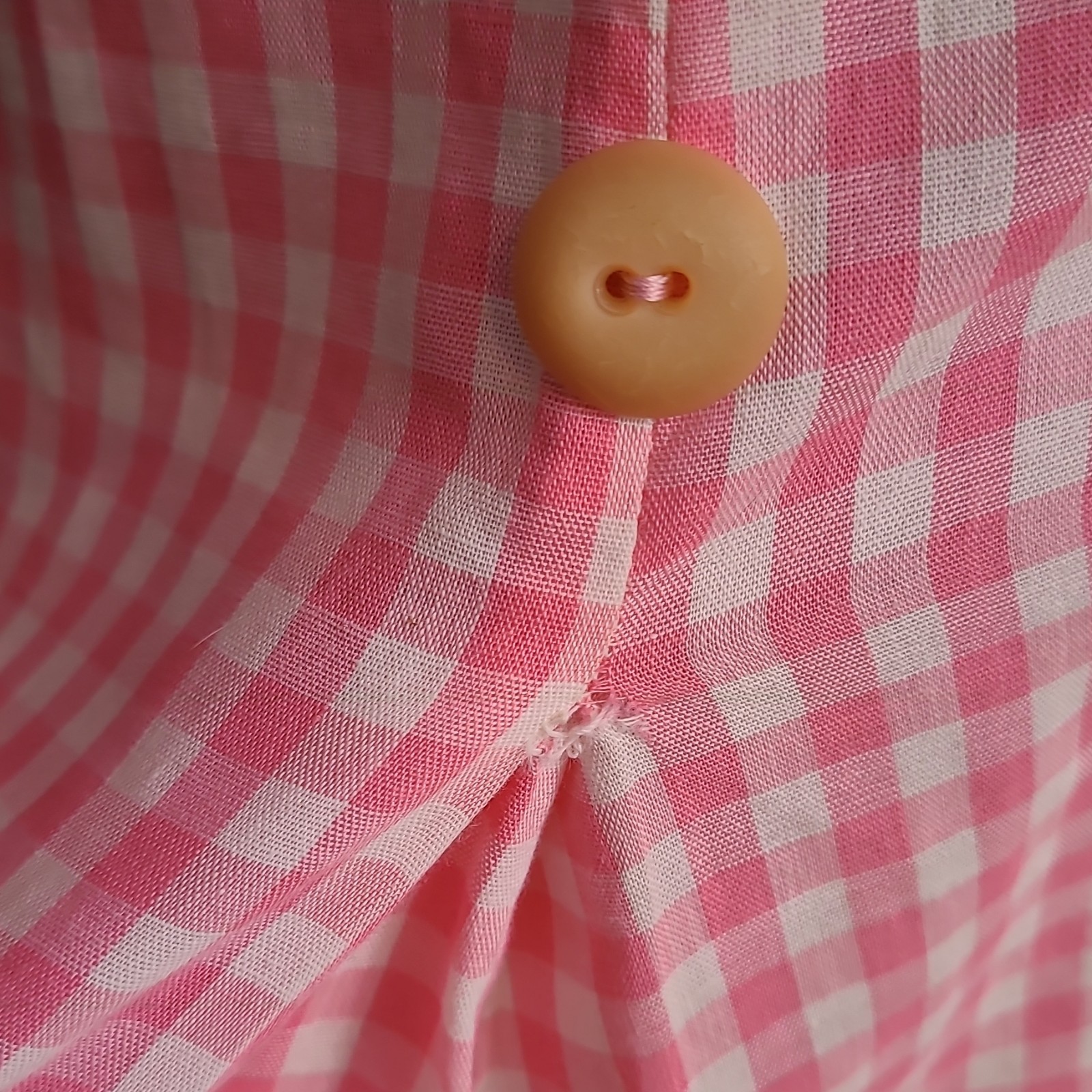 Bill Sims Vintage Pink White Gingham 100% Cotton Dress Size 12 Regular RN 18556