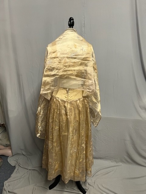 #22-138, 1950s Gold Metallic 3 Pc. Ensemble Made of Middle Eastern Fabric