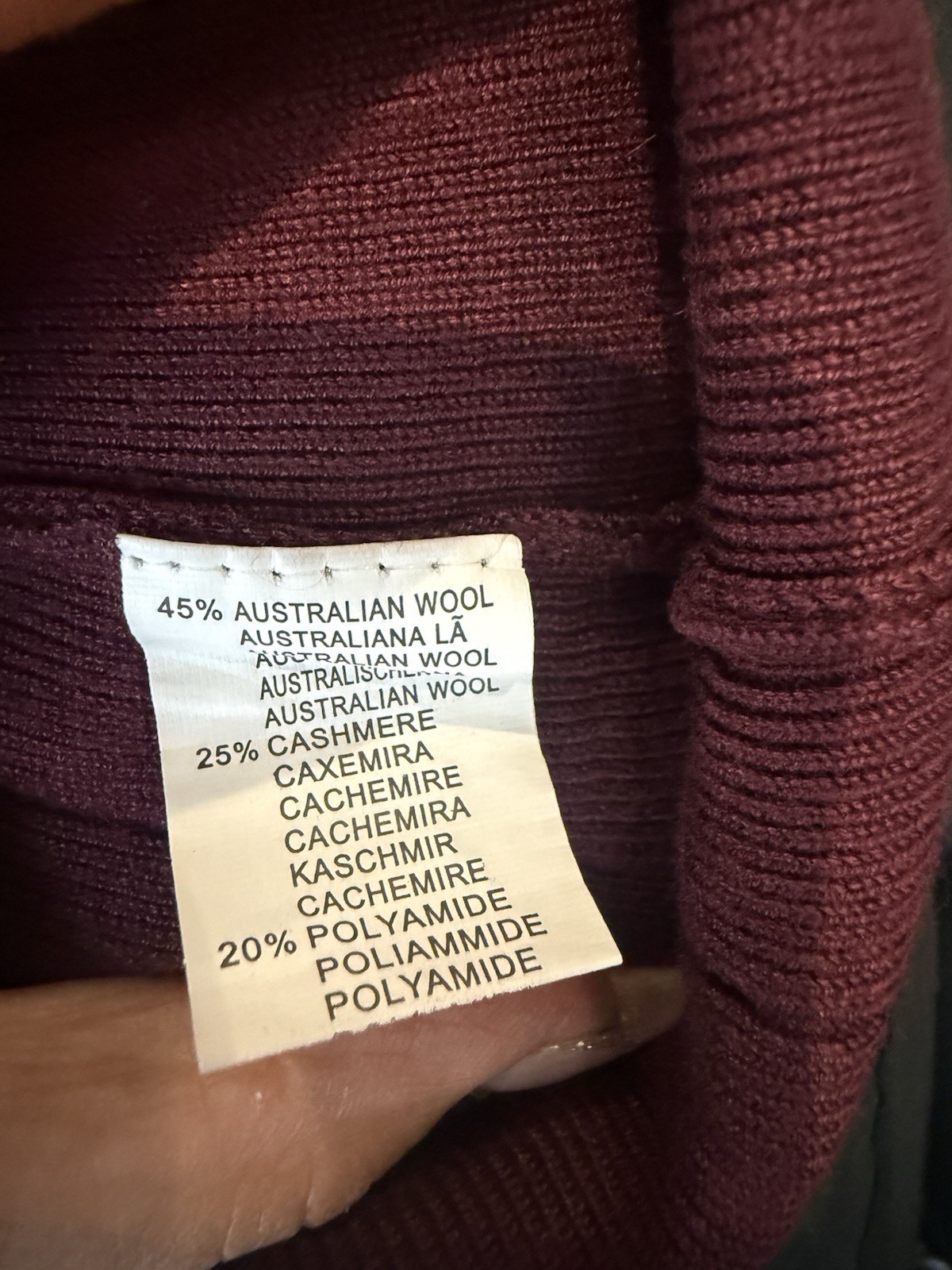 women’s dress in size M/L -MISS TOO. blend of Australian wool ,cashmere…# 235