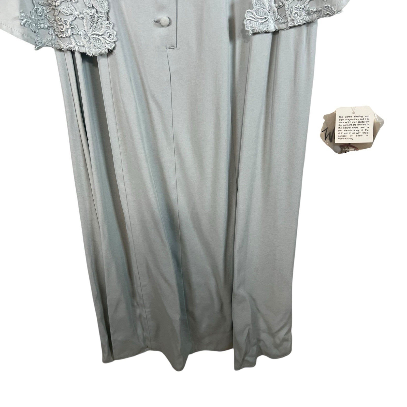 Vintage 90s Wild Rose Blue Lace Button Tea Cottage Core Prairie Dress 10 NWT