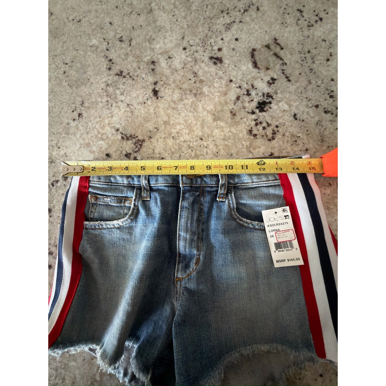Joe’s Jeans Lorna Denim Shorts 28 NWT Collector’s Edition Stripe