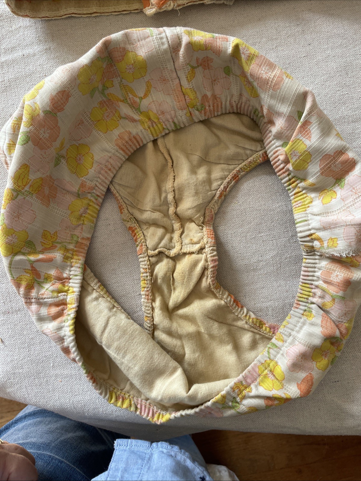 Vintage Swimsuit Bikini Pink Yellow Orange Sears Roebuck Size 9