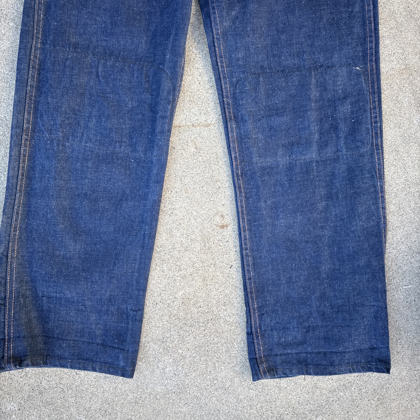 Vintage 1940s 1950s Denim Pants High Waist Jeans Dungaree Sportswear Western