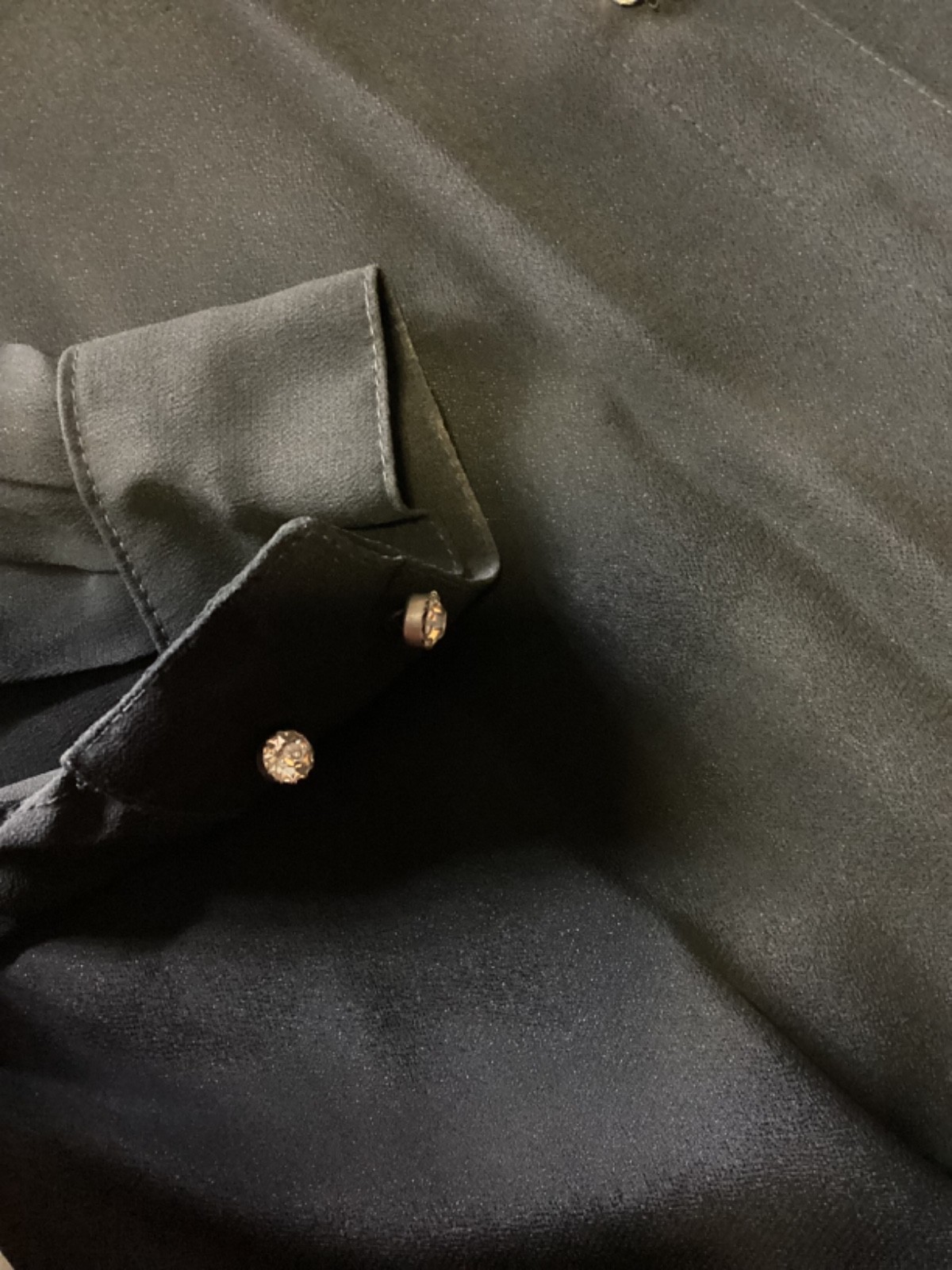 VTG 90s ARI Design Jeweled Button Up Black Shirt Size XL in Very Good Condition