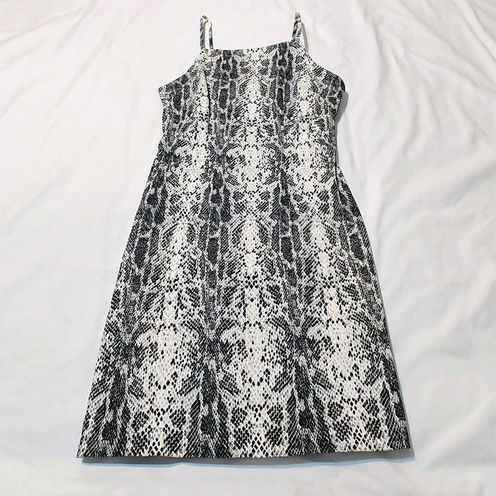 Formula X Vintage 90’s White Snake Print Club Mini Dress Size 1 XS