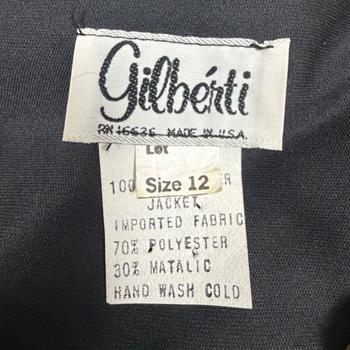 Vintage Gilberti Gold Sequin Open Front Jacket Metallic Disco Party Glam USA 12