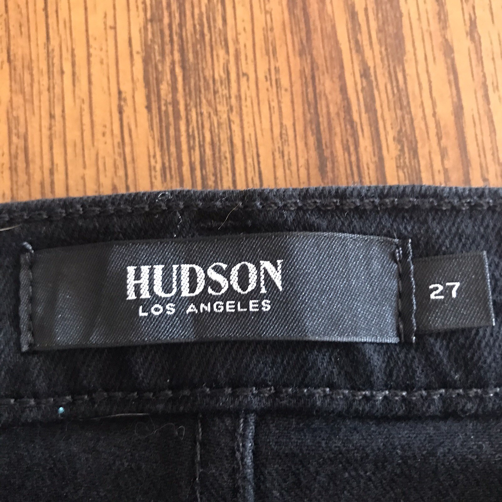 Hudson Women’s Gold Pierced Stretch Black Denim Skirt Sz 27 Urban Night NWT $225