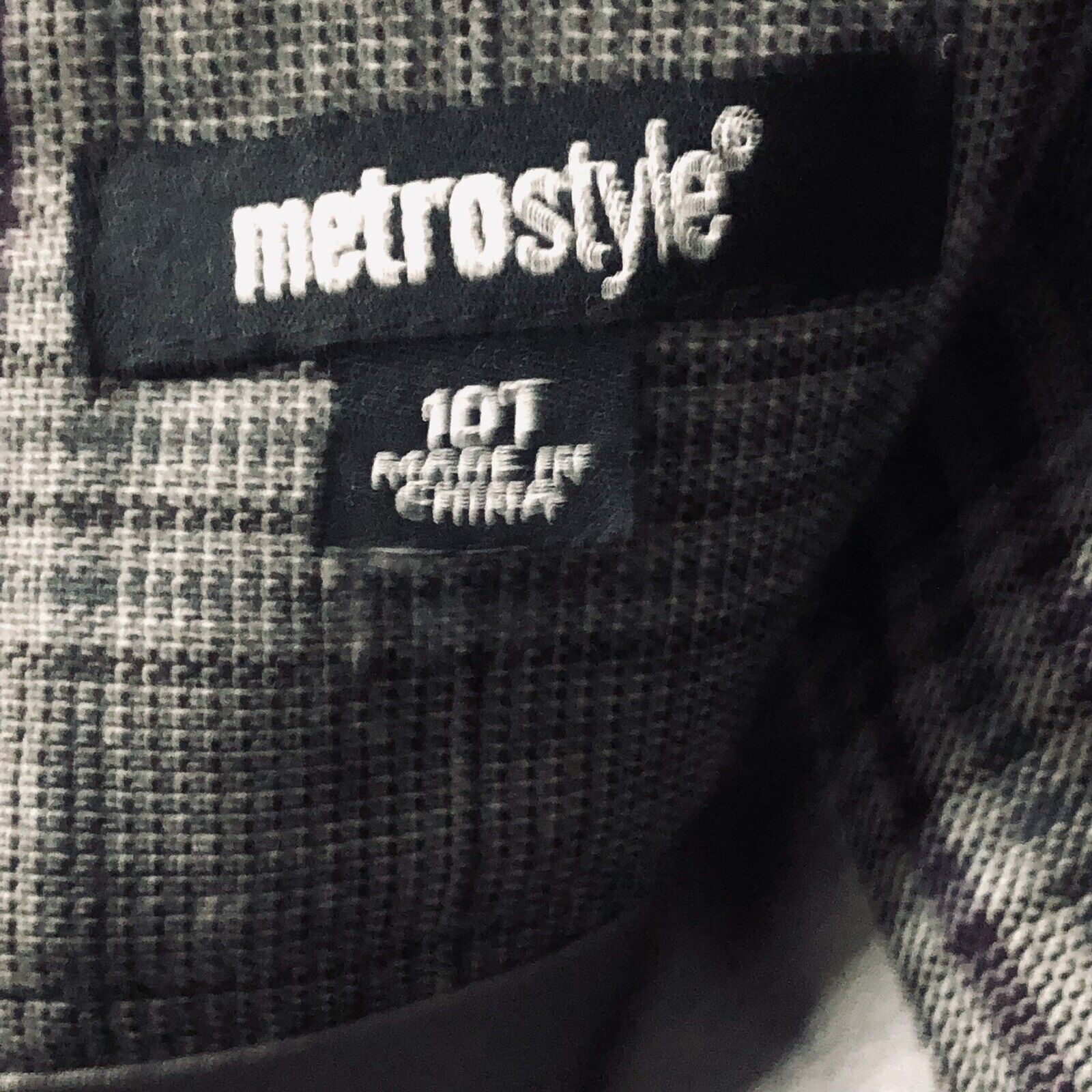 Metro Style Skirt Womens 10Tall Grey Purple Plaid Back Zip Vintage New York