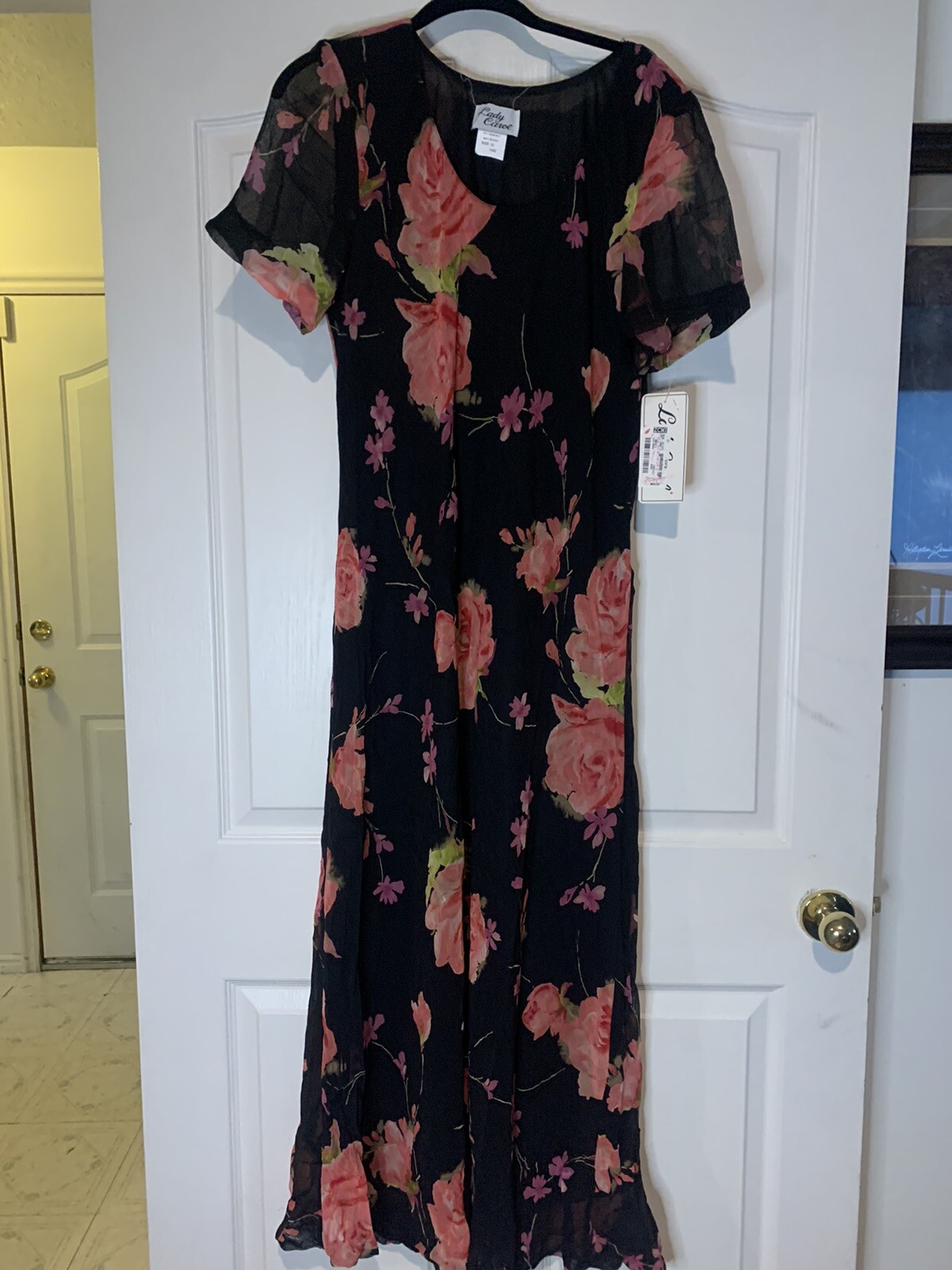 lady carol dress rose print size 12