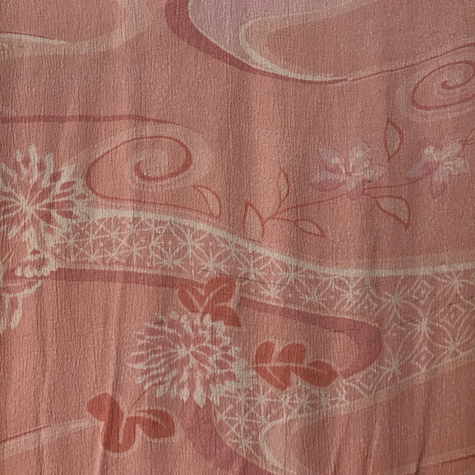 April Cornell Vintage Asian Inspired Pink Dress Size S 90s Garden Party Romantic
