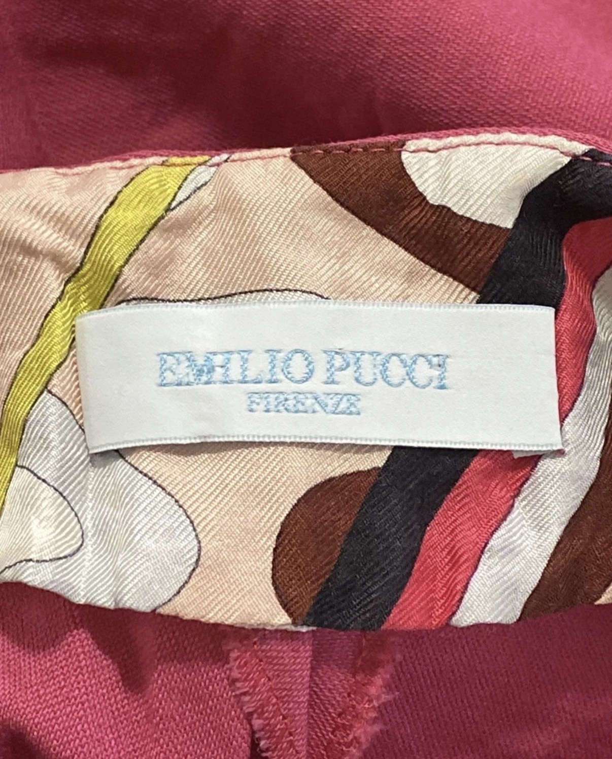 EMILIO PUCCI PANTS! Vintage Summer Pink Stretch Pants ITALY COUTURE DESIGNER 34!
