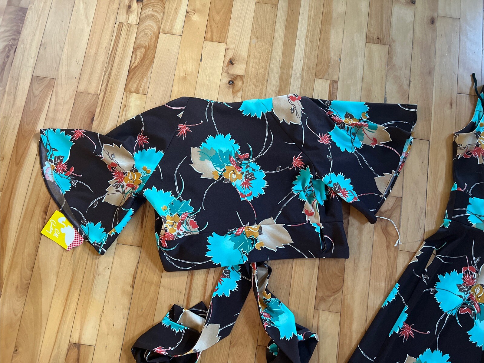 C.M. Courtney Vintage Maxi Dress & Cropped Wrap Jacket USA Made Women’s 9/10
