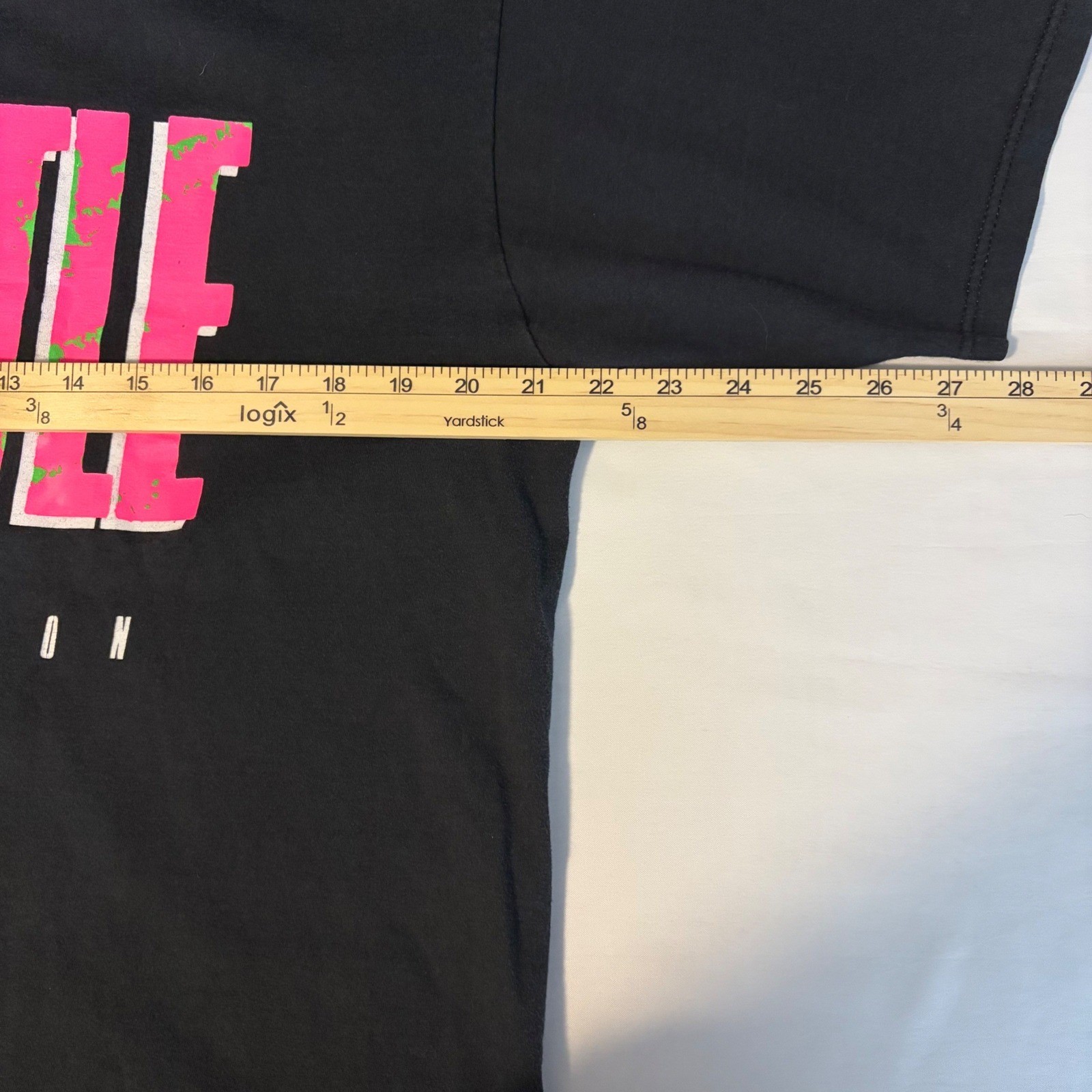 Vintage Jerzees Seattle Washington T Shirt Black Neon Pink Green XL Made in USA