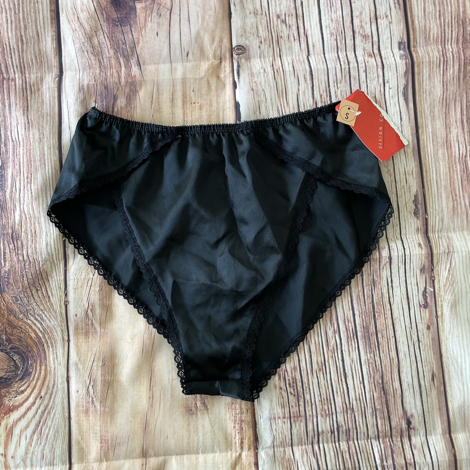 Vintage Body Chic Black Lingerie Lace Small Underwear Knickers NOS new