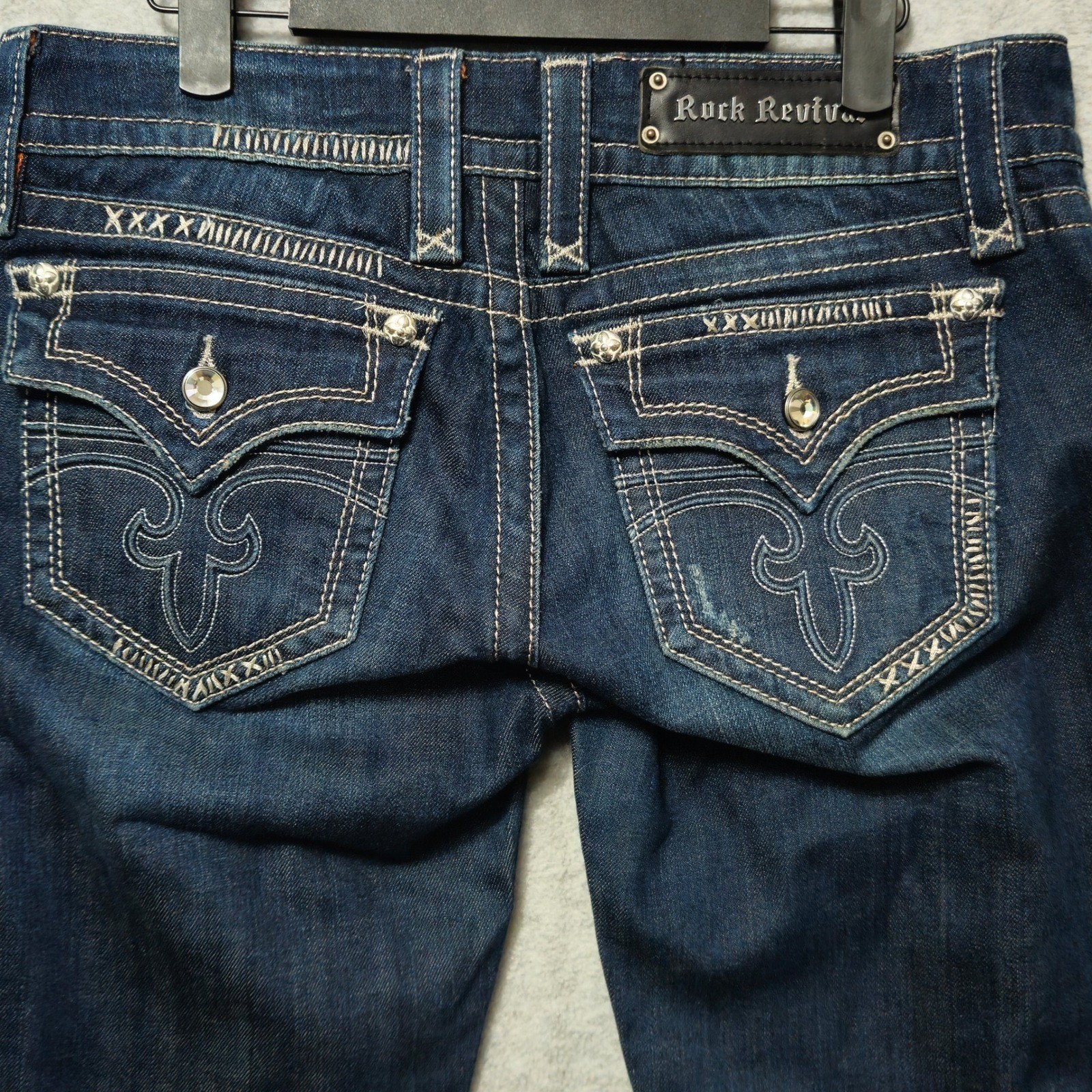 ROCK REVIVAL Jeans Womens 31 Blue Celine Boot Stretch Embroidered Denim Y2K