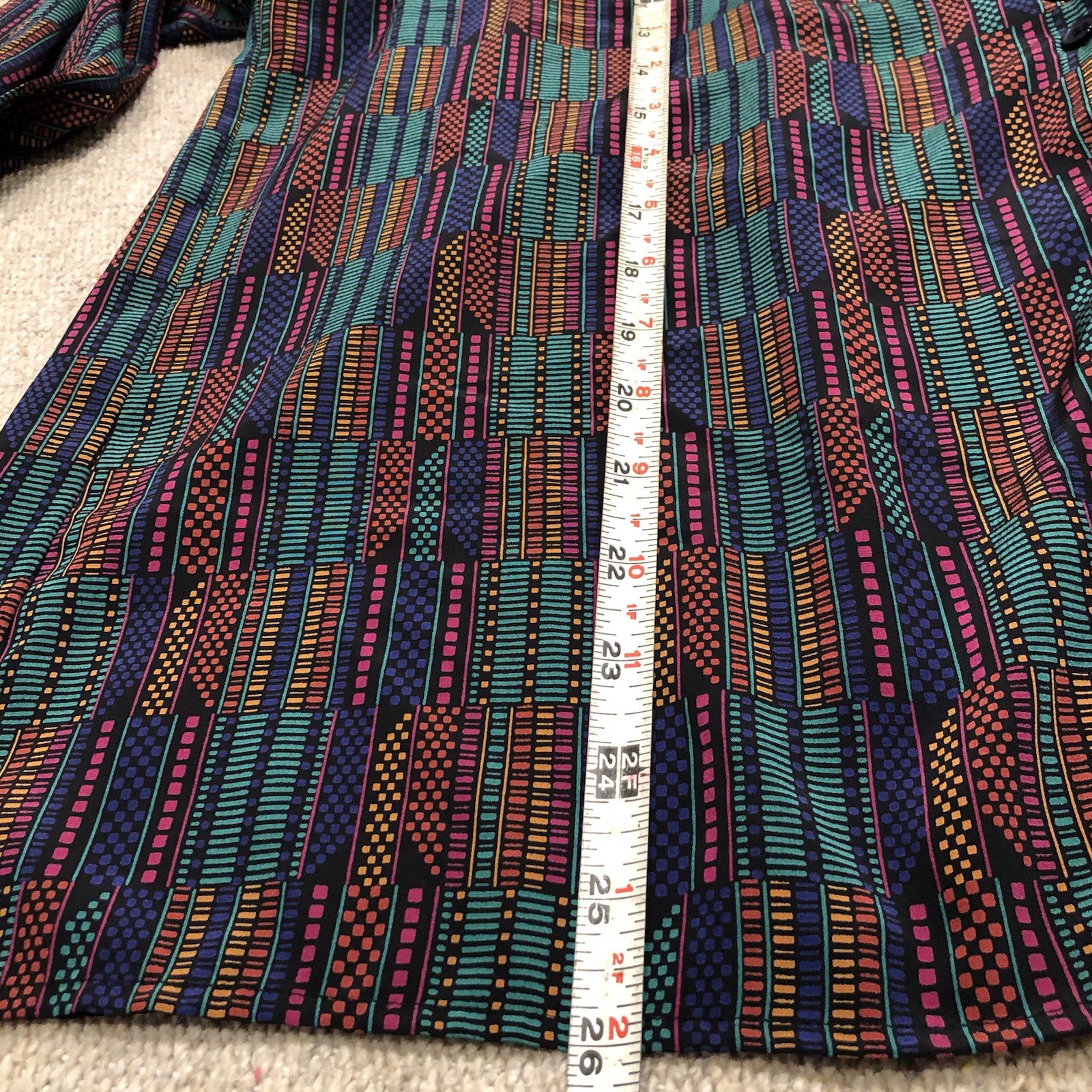 Jaymee Papell Vintage Blouse, 12, Multicolor, Button Accents