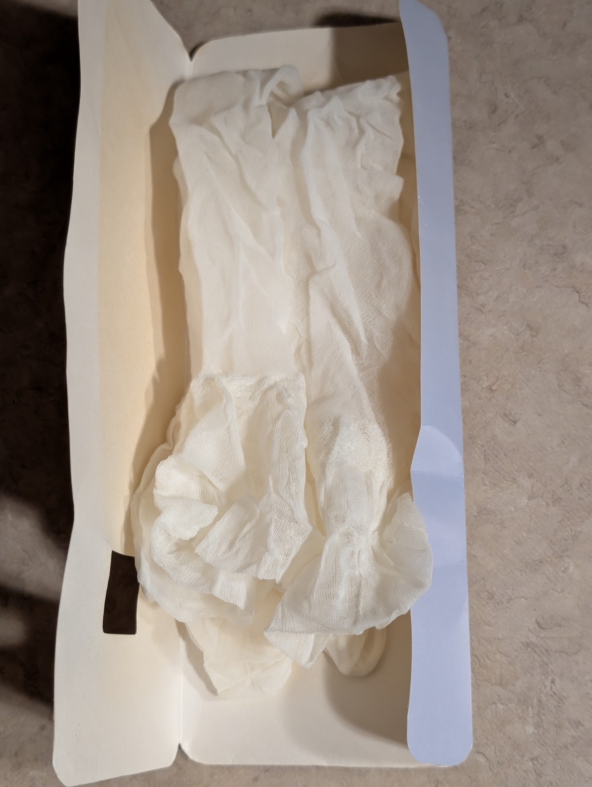 Vintage NOS 1960s White Nylon Stockings Leg Fit USA Extra Tall 11.5–12 Heel Toe