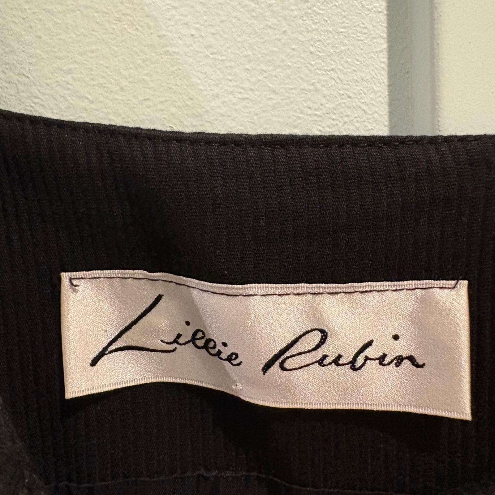 Vintage Lillie Rubin Black Sheath Dress Women Small Mod Minimalist Cocktail USA