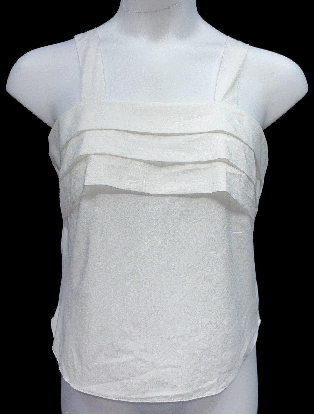Vintage 1980’s Lucie Ann II Size 34 Pullover Wide Strap Camisole White Satin