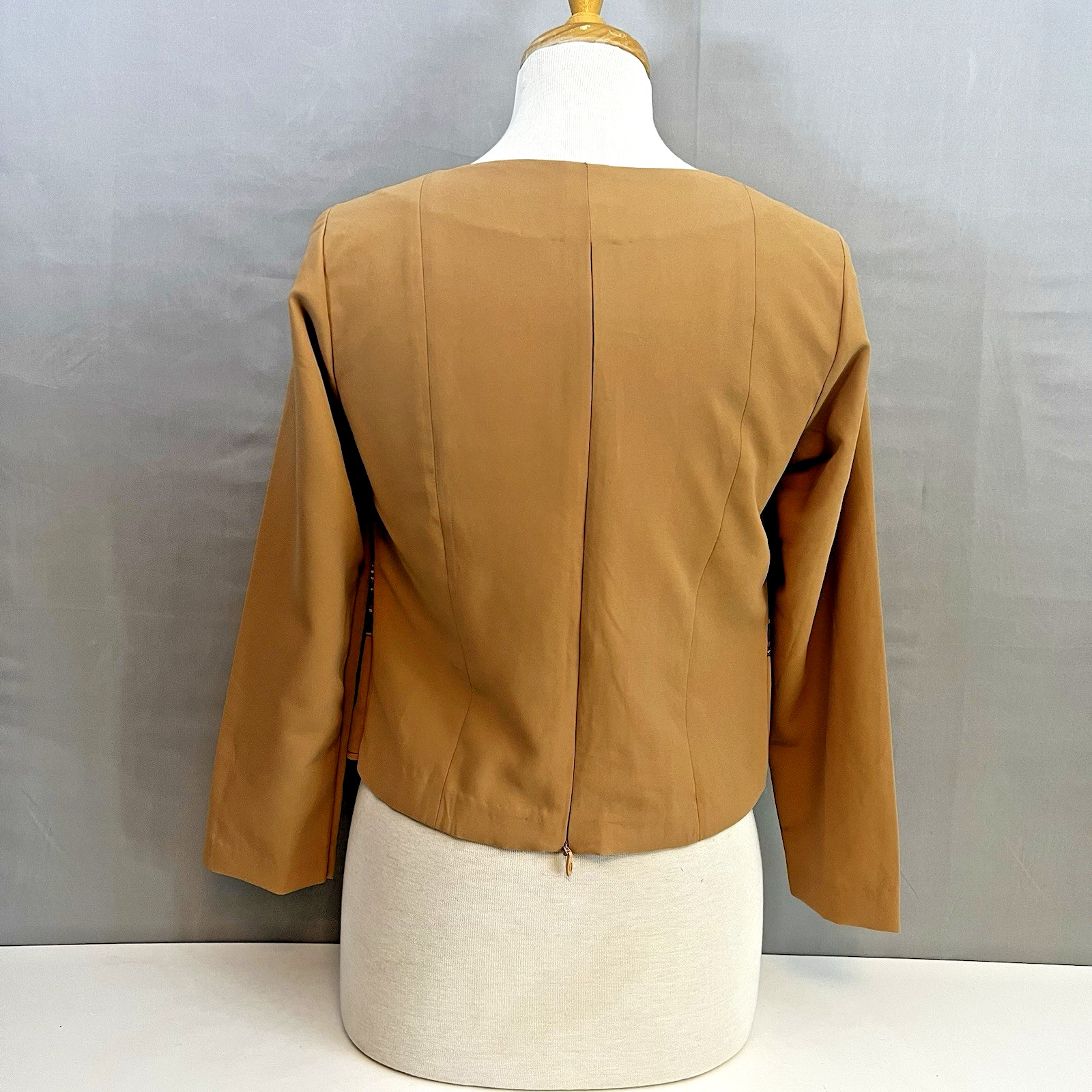 Vintage Colorful 80’s Silk Colorful Geometric Womens Size L Button Blouse Crop