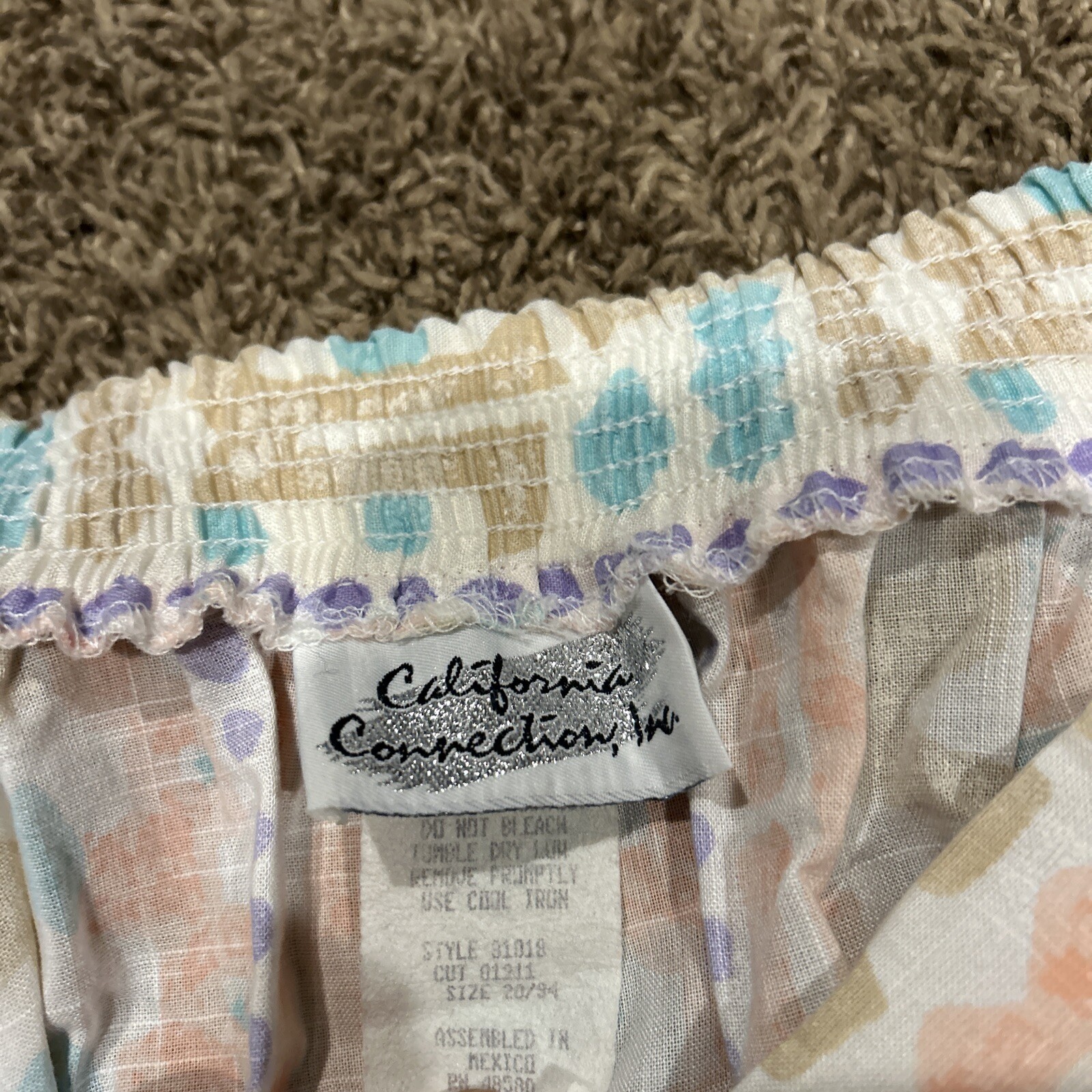 Vintage 90’s California Connection Multicolor Paisley Midi Skirt Size 20 B21