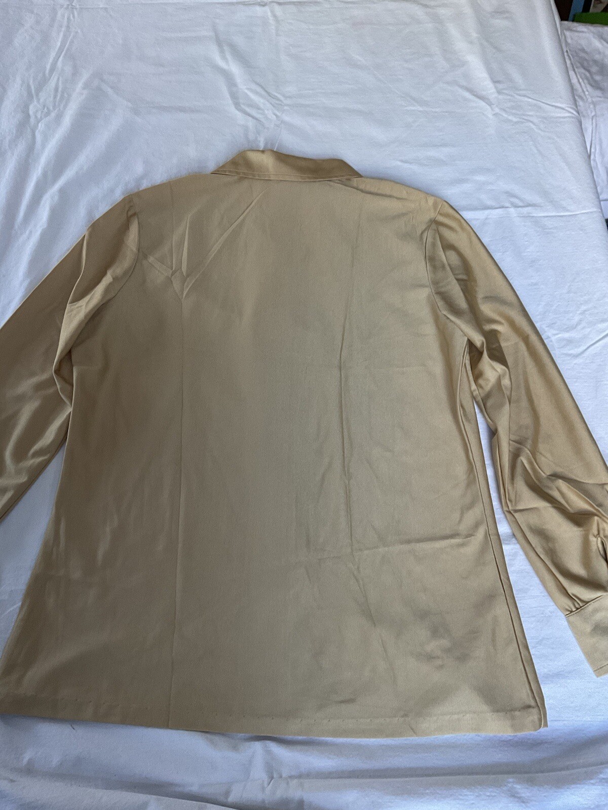 Vintage Womens Top Shirt Blouse 1970s Soft Nylon 16
