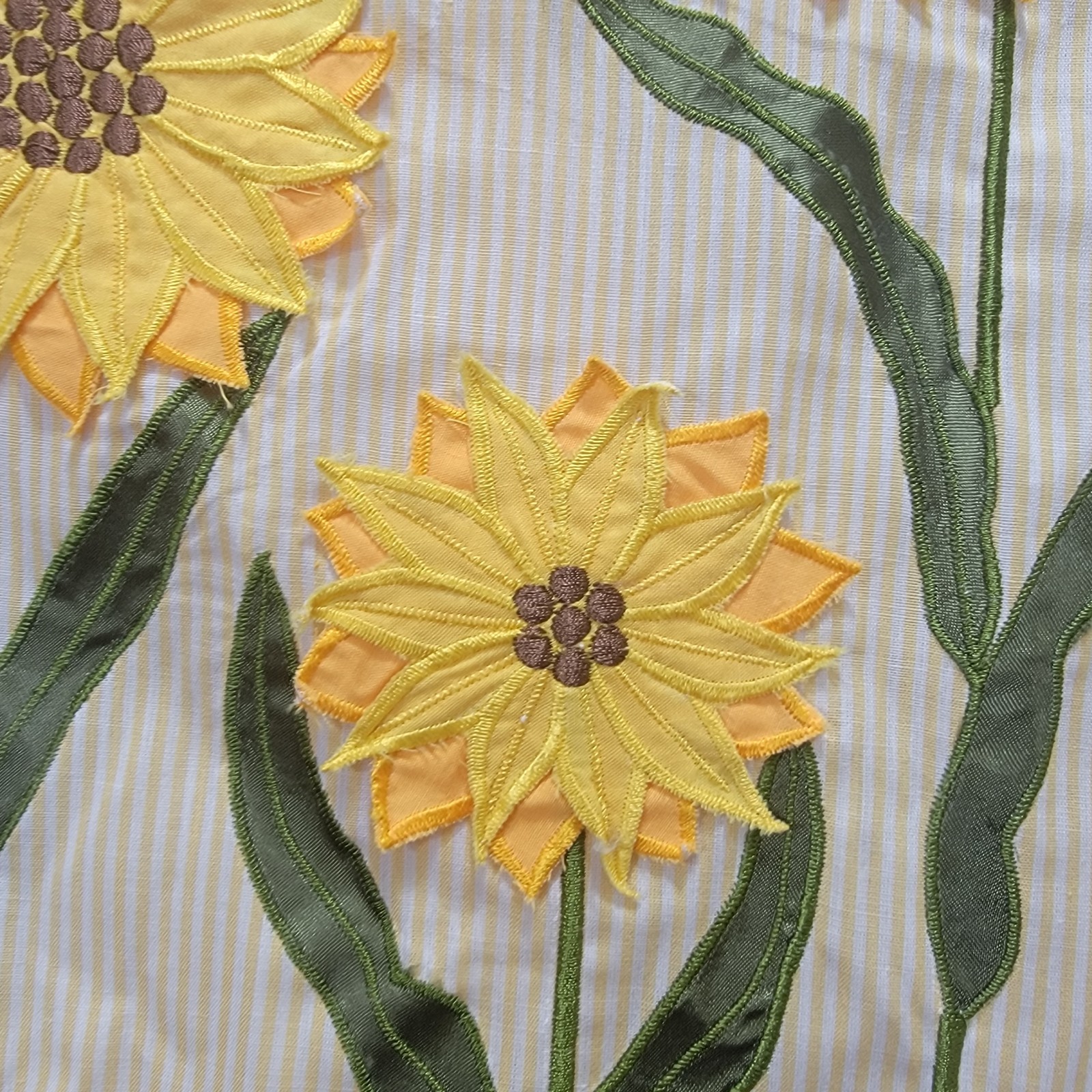 Vintage Artsy CC Sportswear Button Up Womens S Embroidered SunFlowers Whimsical