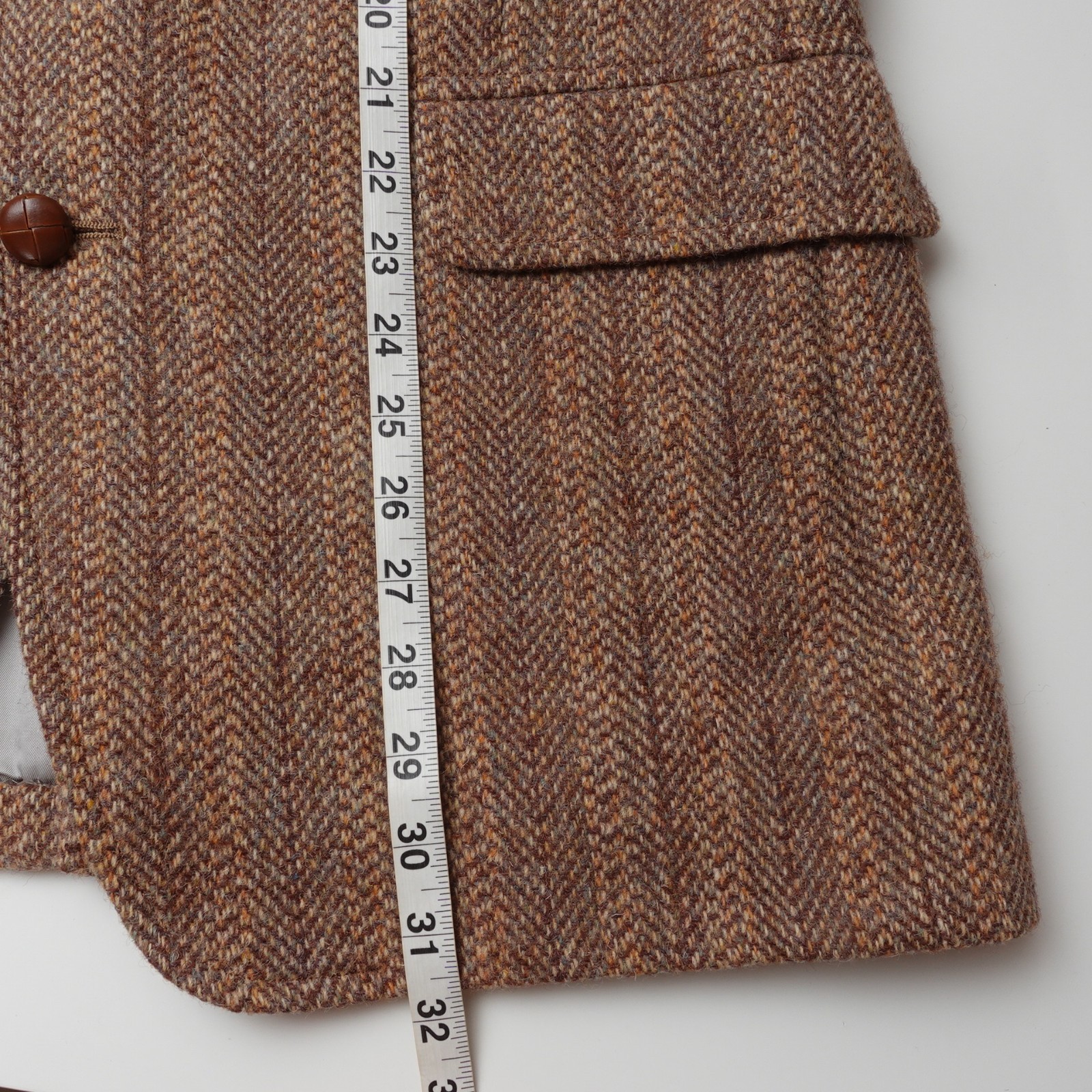 Harris Tweed Blazer Land’s End Charter Collection Herringbone Wool Jacket 42 R