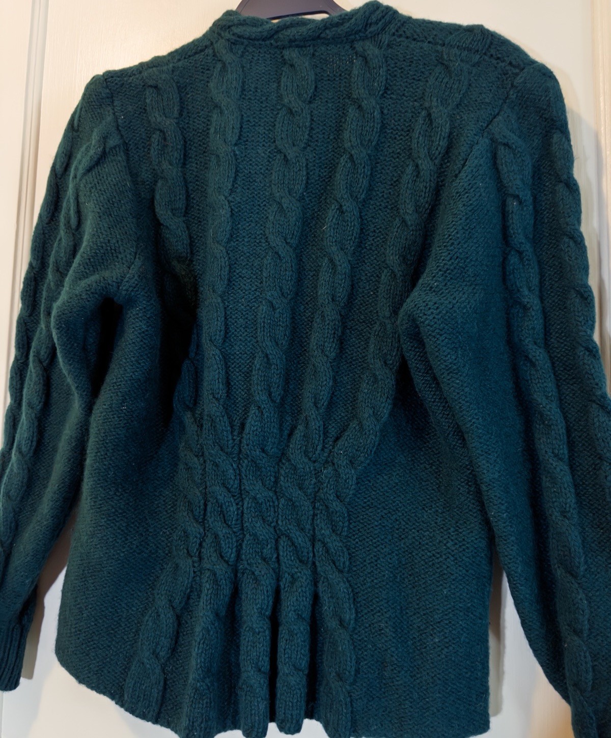 Vintage Jayson Younger Bottle Green 100% Shetland Wool Cardigan Sweater L