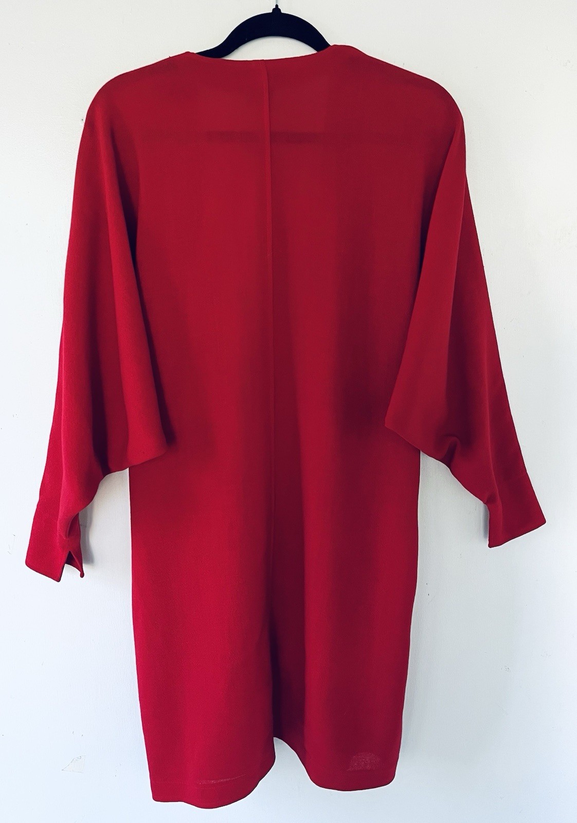 Jean Muir Vintage 1980s Wool Crepe Swing Coat Jacket