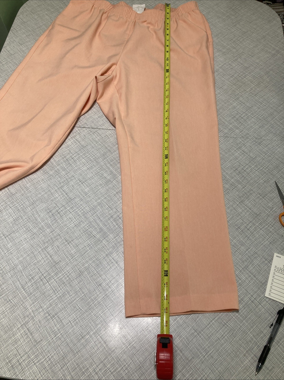 VTG 80s 90s Alia Coral Pink Pants Womens 20WP Plus Petite Elastic Waist USA-Made