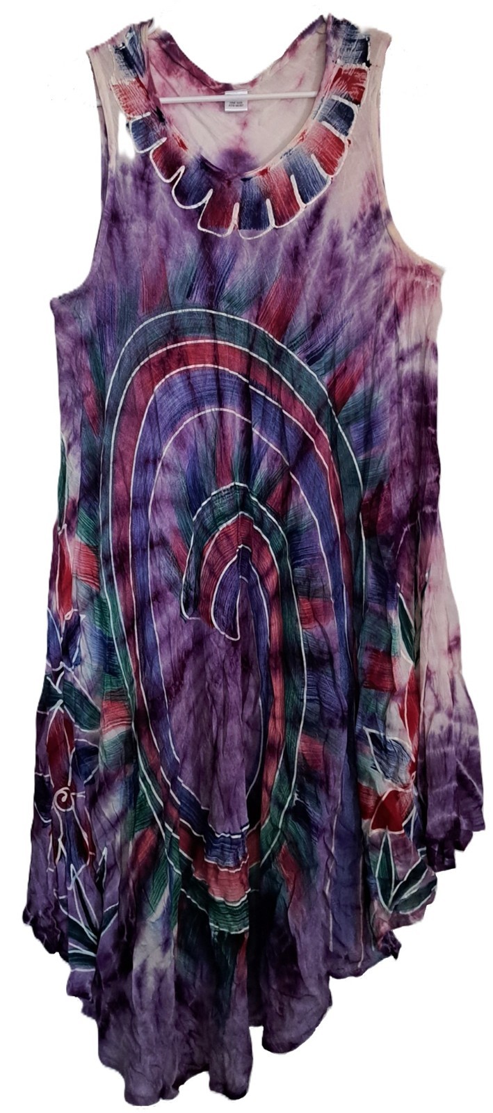 Purple Tie Dye Hippie Festival Sun Dress 10/12