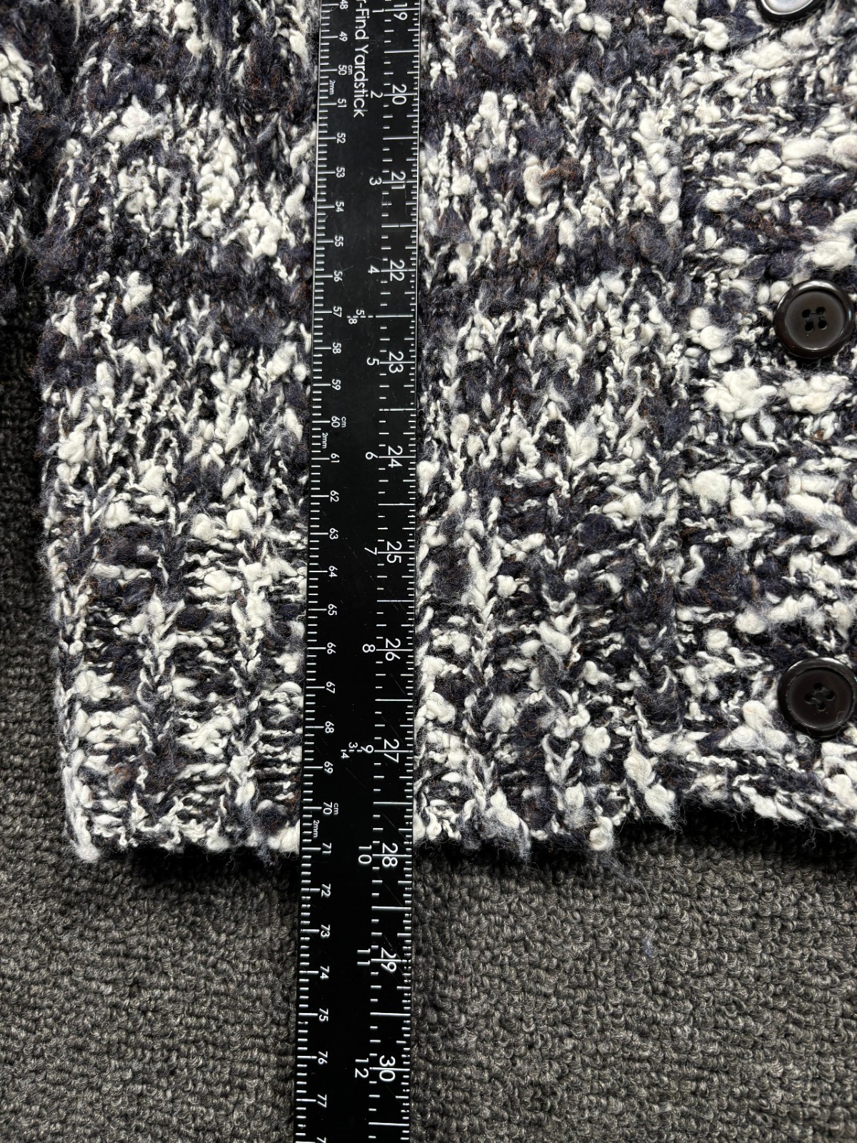 VTG Western Connection of California Cardigan Sweater Womens M Black White 90’s