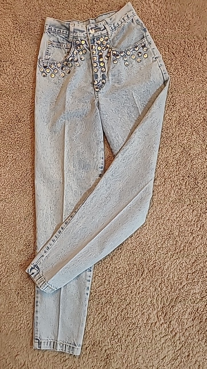 Vintage 1980’s Joujou Blue Jeans ~ Acid Wash Hippy Style ~ Size 5/6