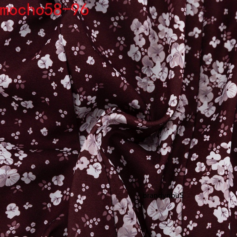 Summer Style Printing V-neck Floral Dress Short Sleeves High Waist Floral Dress