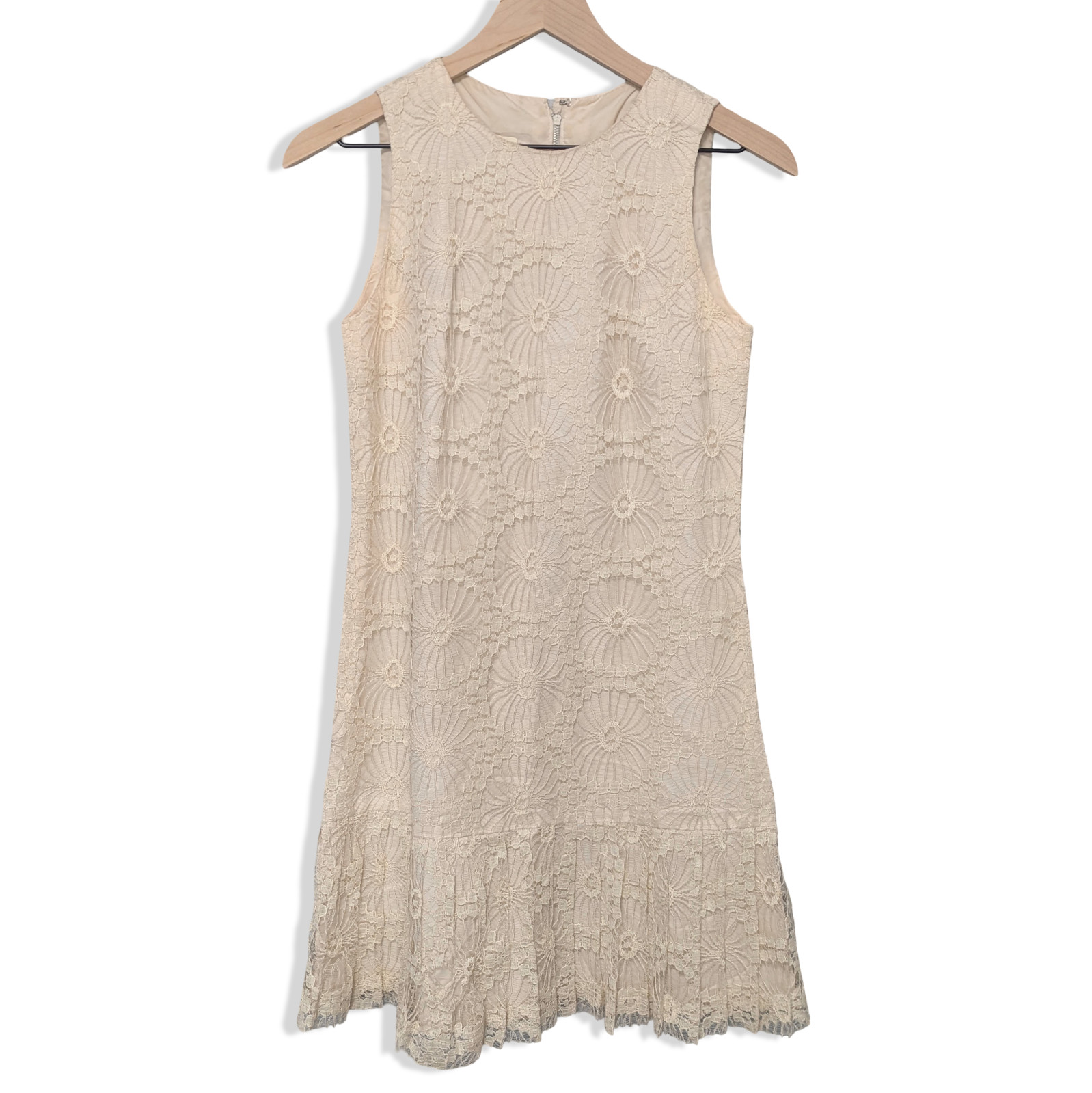 Vintage 1960s Saba California Women’s Small Ivory Lace Sheath Dress Wedding