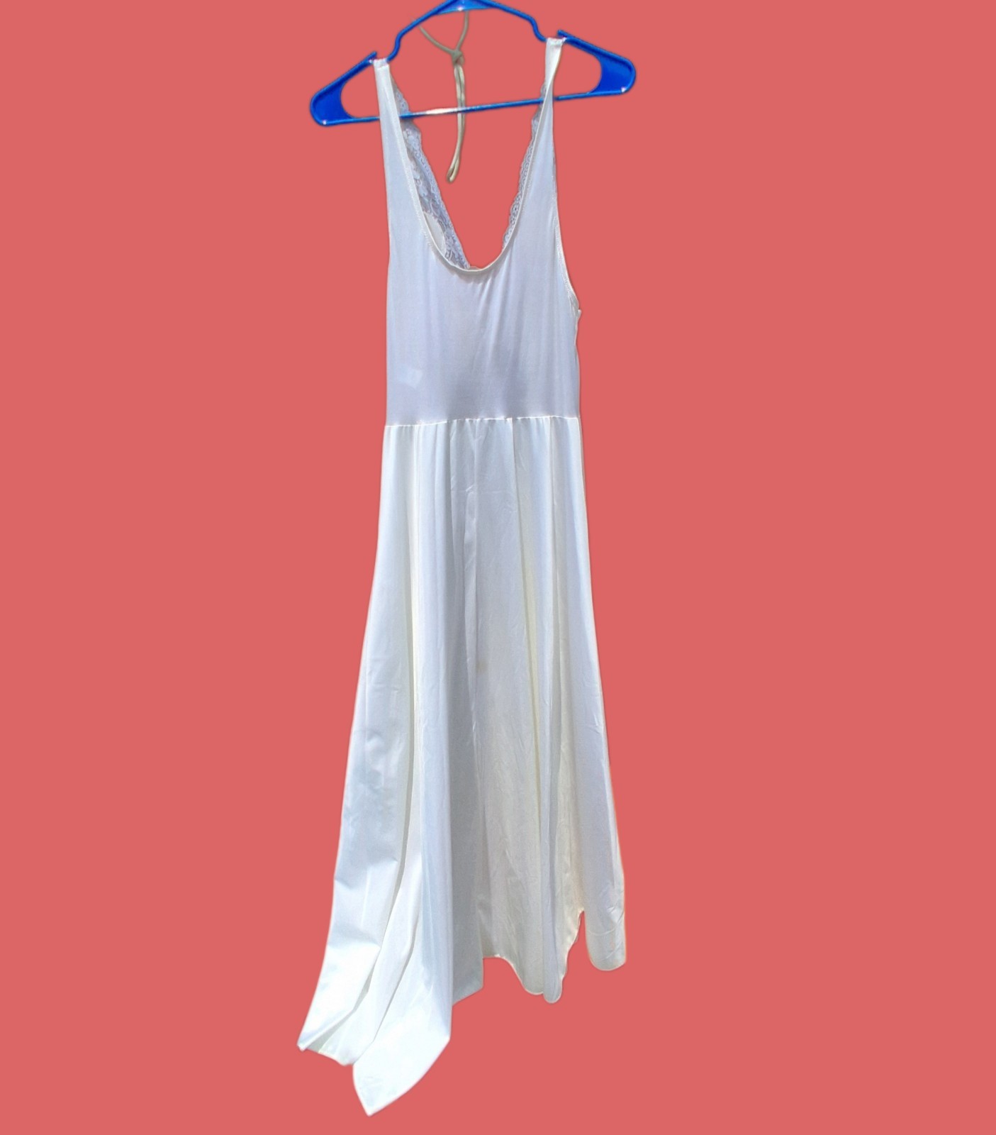 1X Plus Bridal vintage late 70s / early 80s white maxi gown slip dress Vandemere