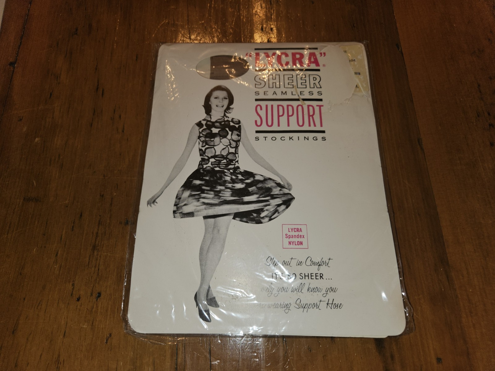 Vintage Lycra Sheer Seamless Support Stockings Size A – 8 1/2 – 9 Medium