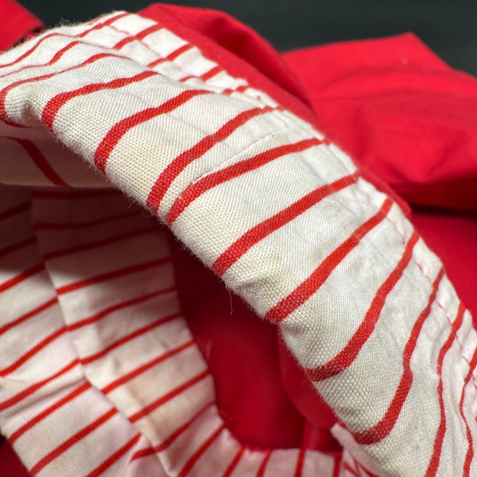 Vintage Jacket Small Herman Kay Red Detachable Hooded Stripes Long Retro 1980s
