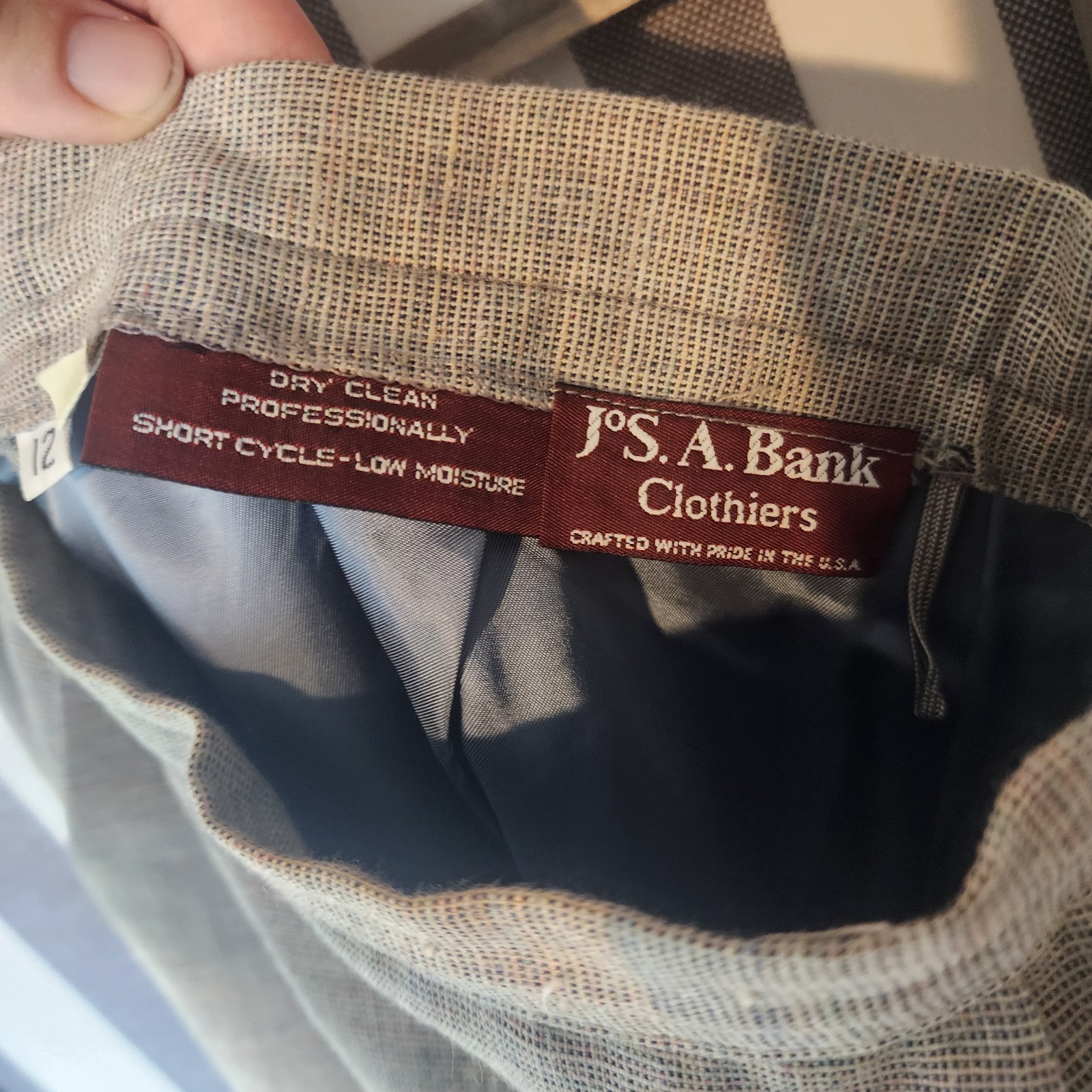 70s Jos A Banks Clothiers Long Gray Skirt Fully lined