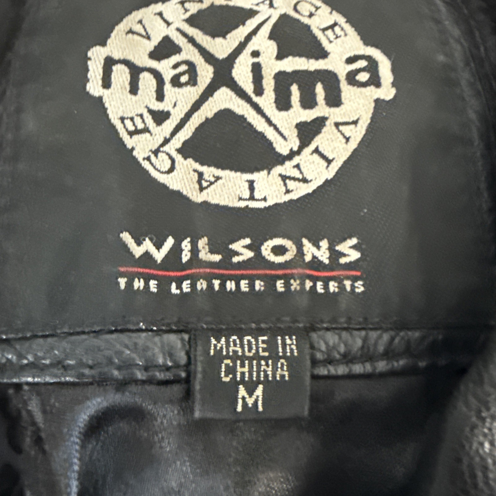 Vintage 90s Wilsons Leather Maxima Women’s Black Leather Jacket Size M Button Fr