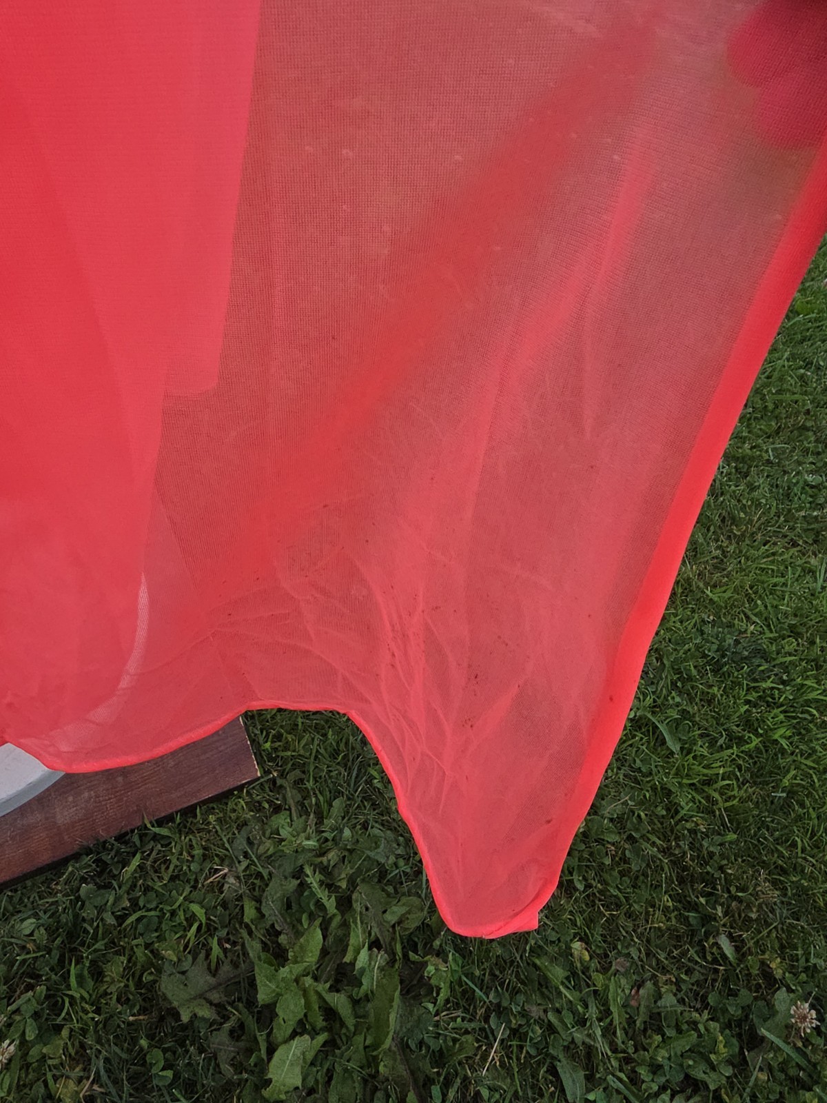 Vtg 2pc Neon Pink CHIFFON Long GOWN NYLON Peignoir Set ~ M/L Nightgown Robe