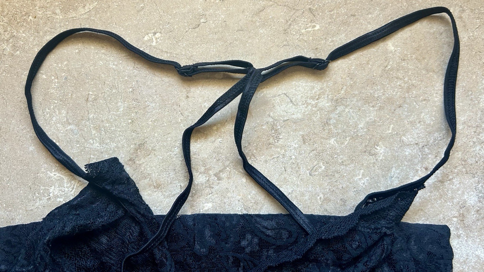Vintage Secret Treasures Black Lace Sheer Nightie Nightgown 2X 18W -20W