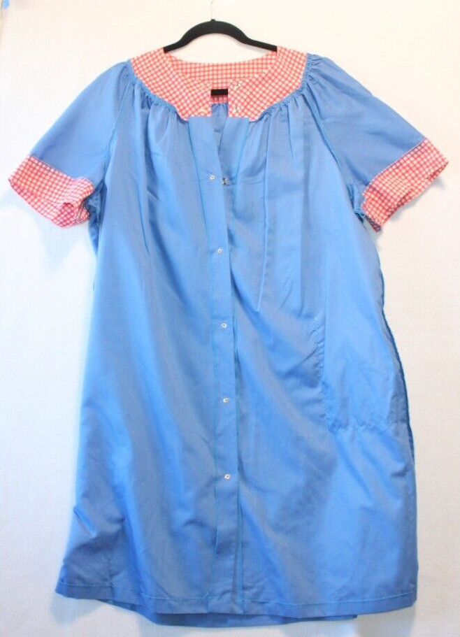 Lindsay Jordan House Dress Snaps Short Sleeves Granny Core 42